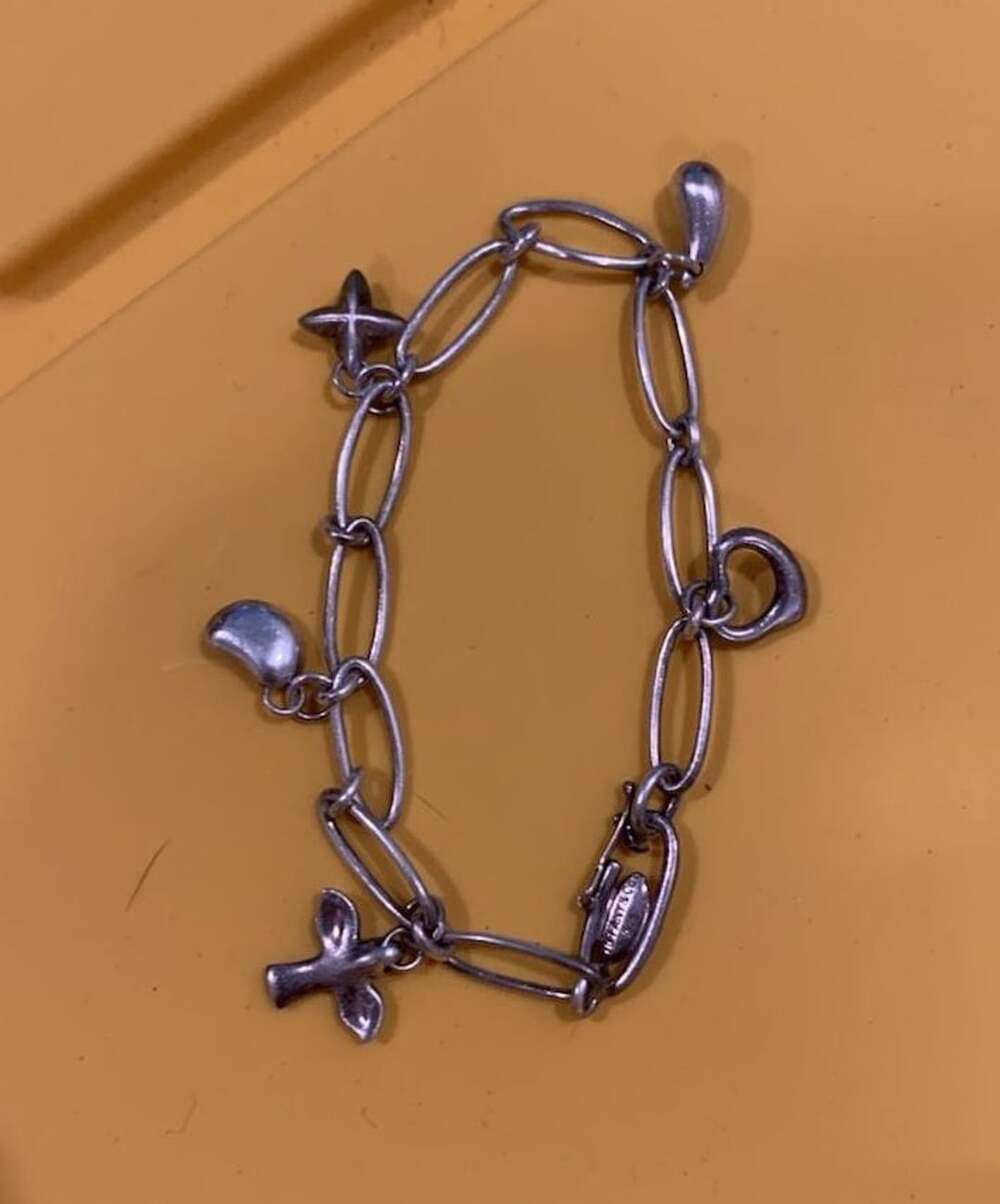 Tiffany & Co. Elsa Peretti Sterling Silver 5-Charm Link Bracelet 7.25